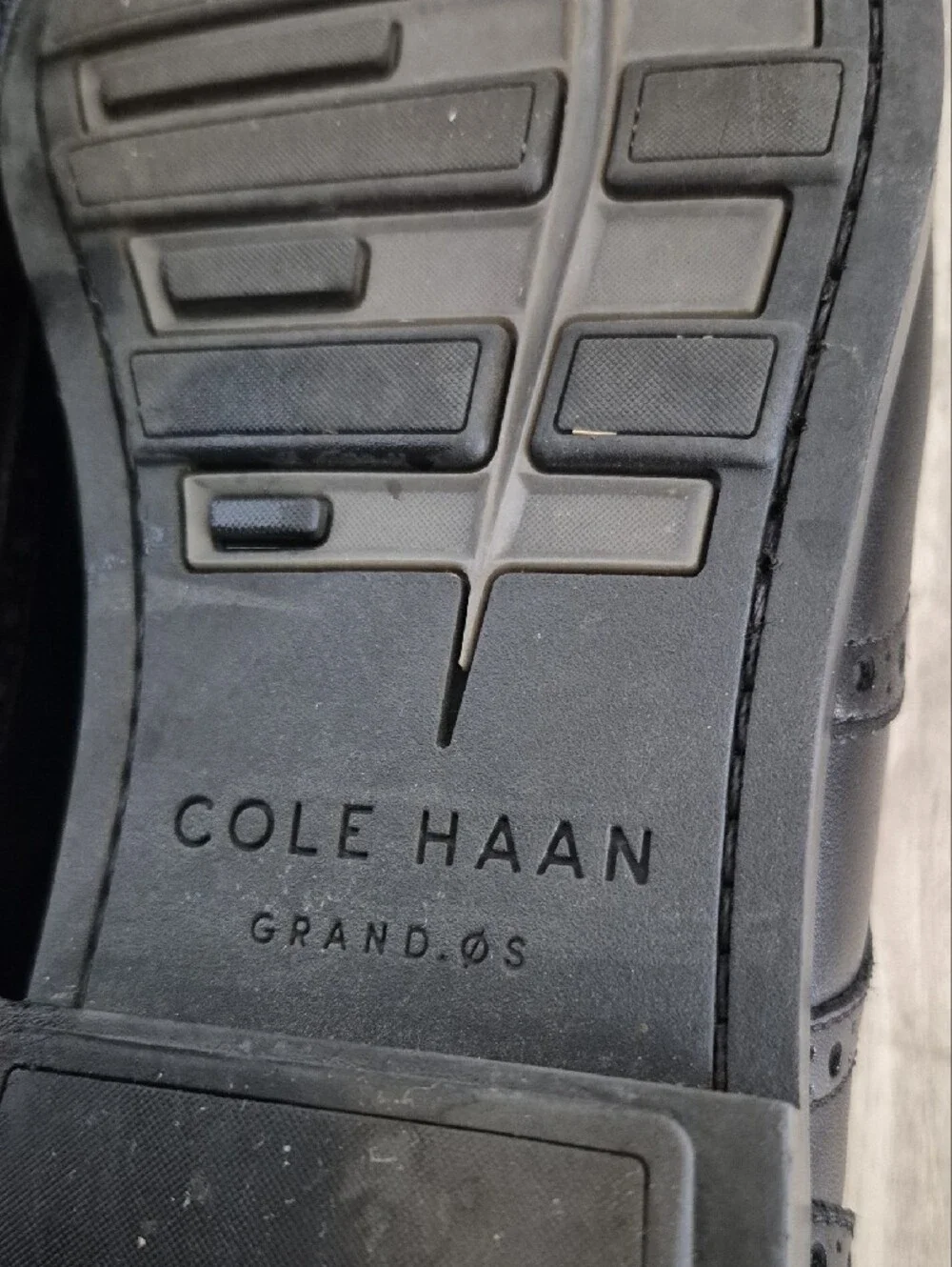 Cole Haan Black Leather Wingtip Oxford Shoes